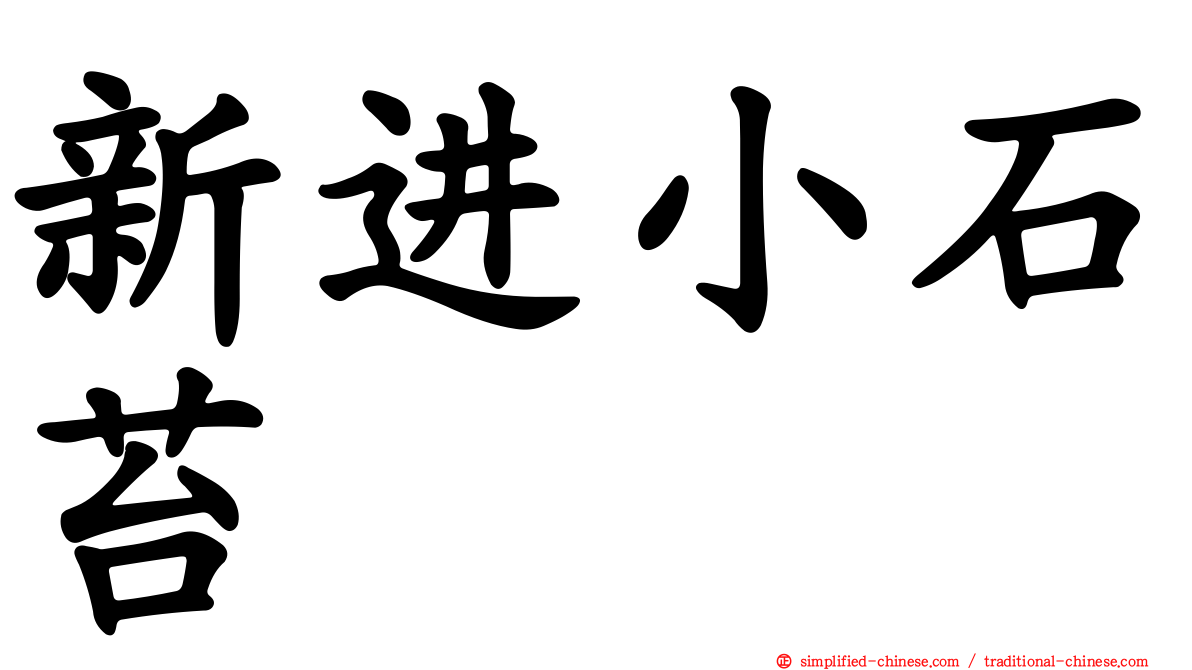 新进小石苔