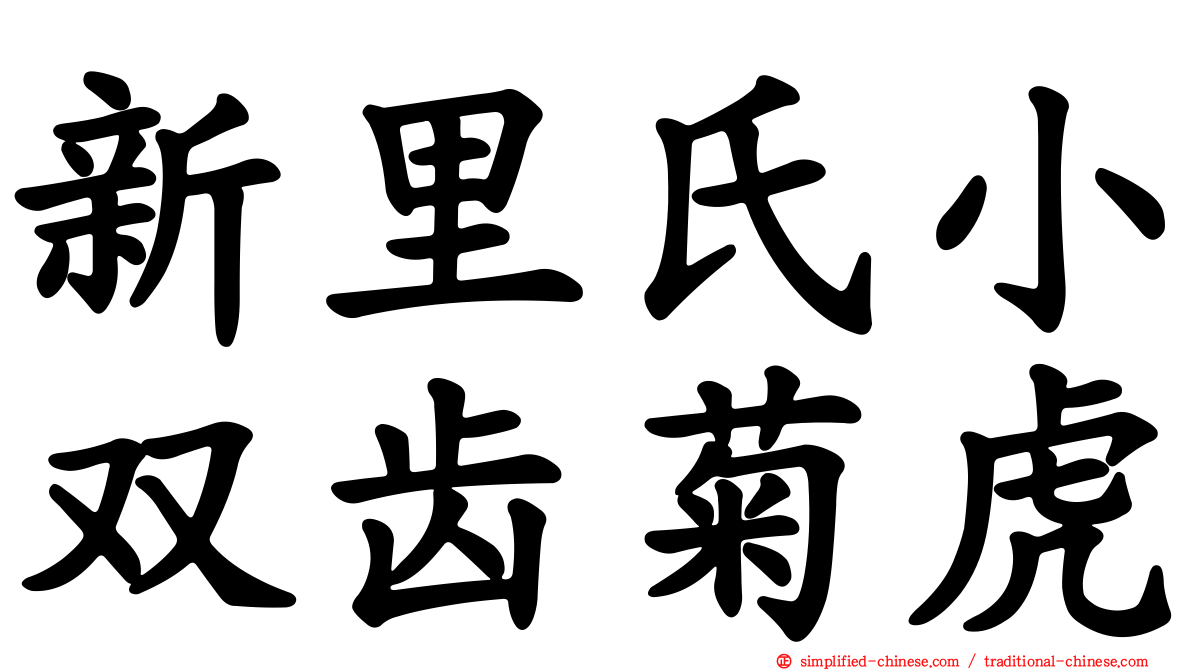 新里氏小双齿菊虎