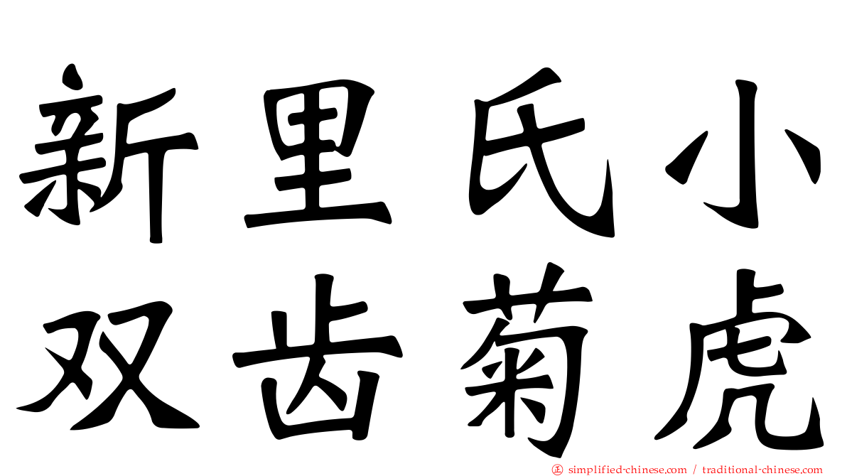 新里氏小双齿菊虎