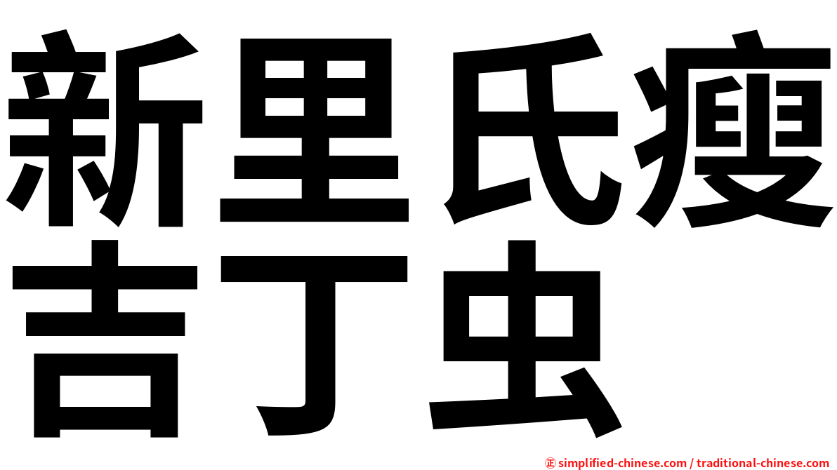新里氏瘦吉丁虫
