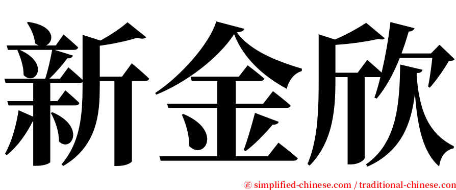 新金欣 serif font