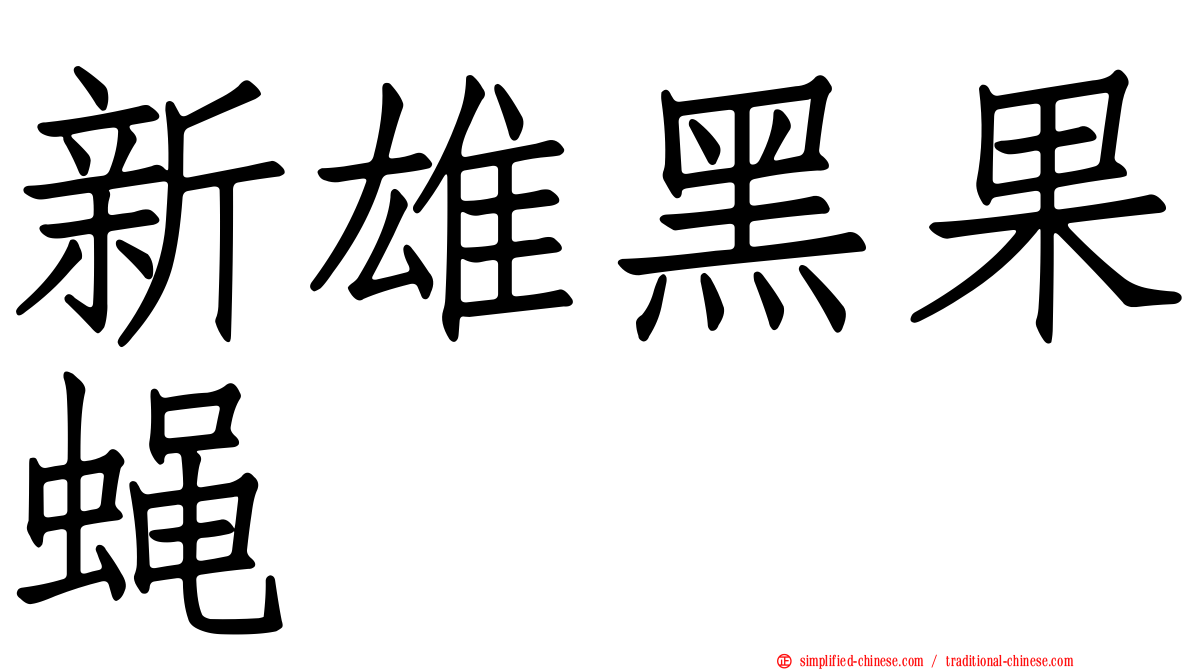 新雄黑果蝇