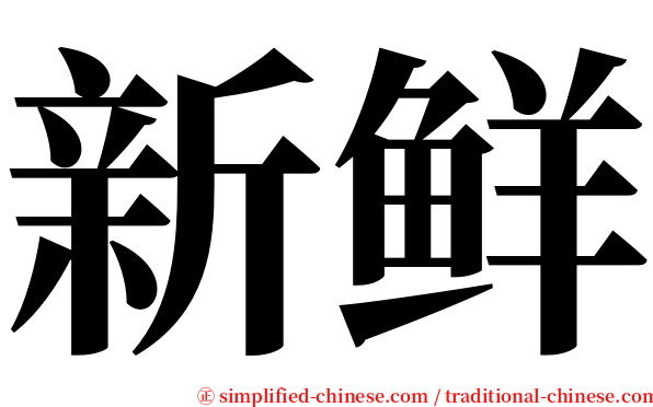 新鲜 serif font