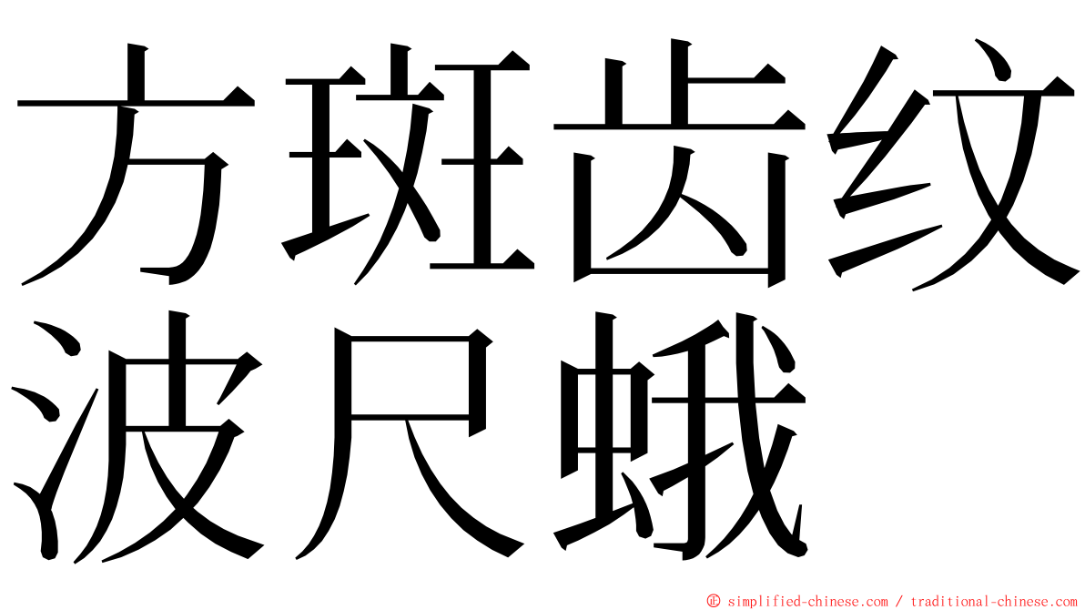 方斑齿纹波尺蛾 ming font