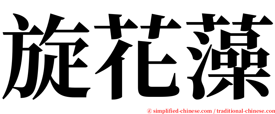 旋花藻 serif font