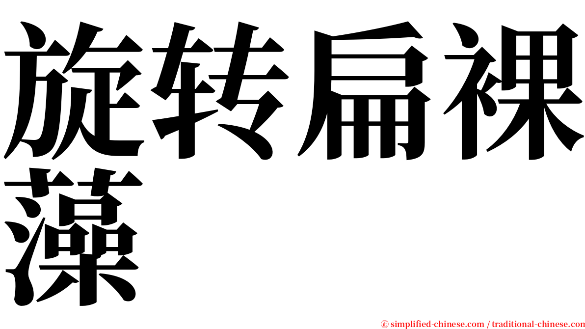 旋转扁裸藻 serif font