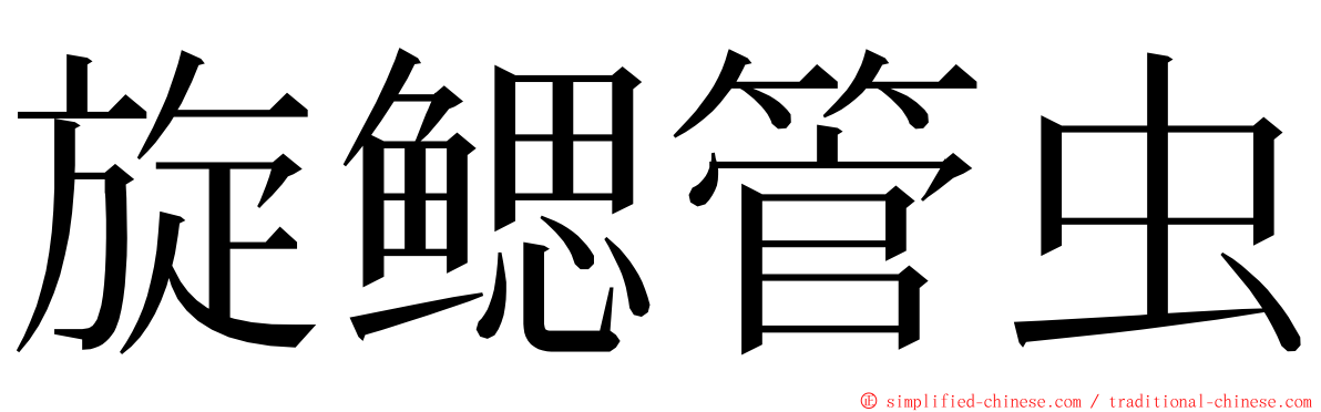 旋鳃管虫 ming font
