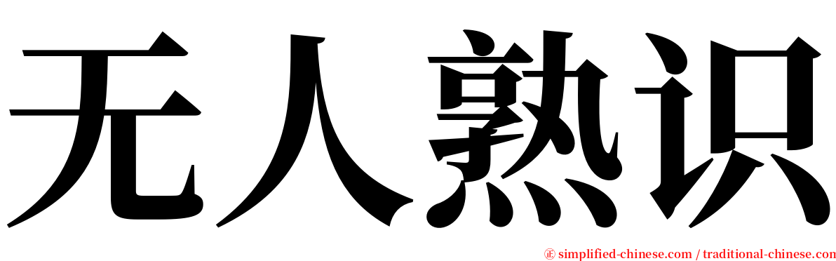 无人熟识 serif font