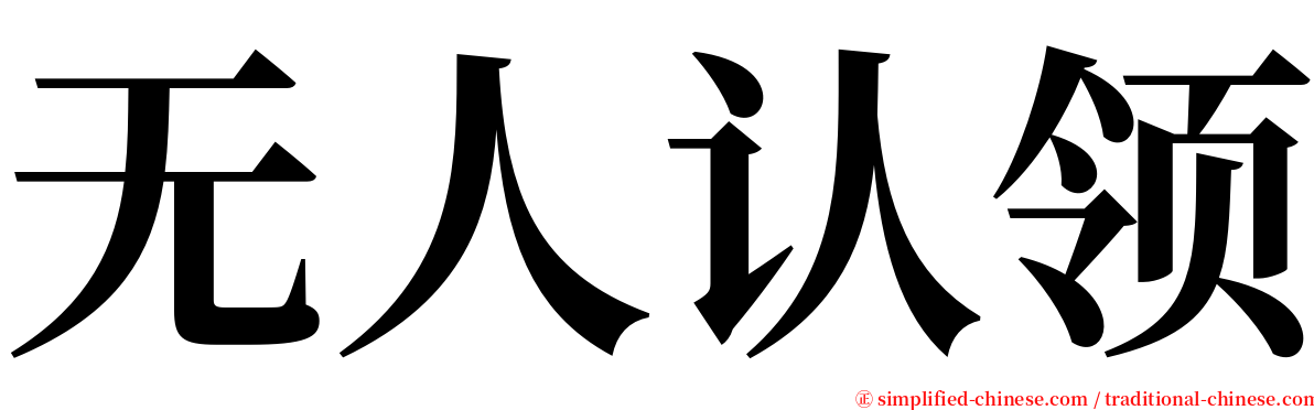 无人认领 serif font