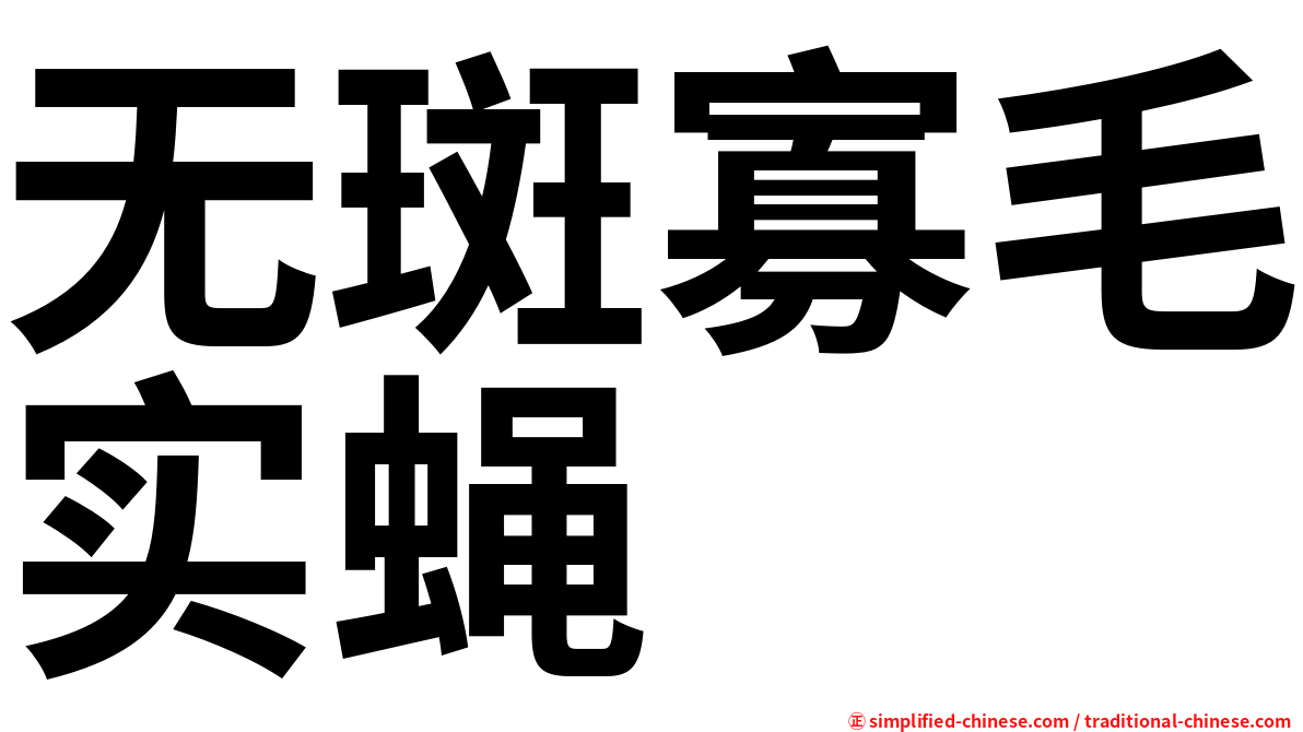 无斑寡毛实蝇