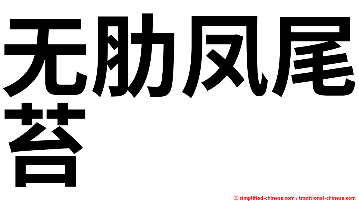 无肋凤尾苔