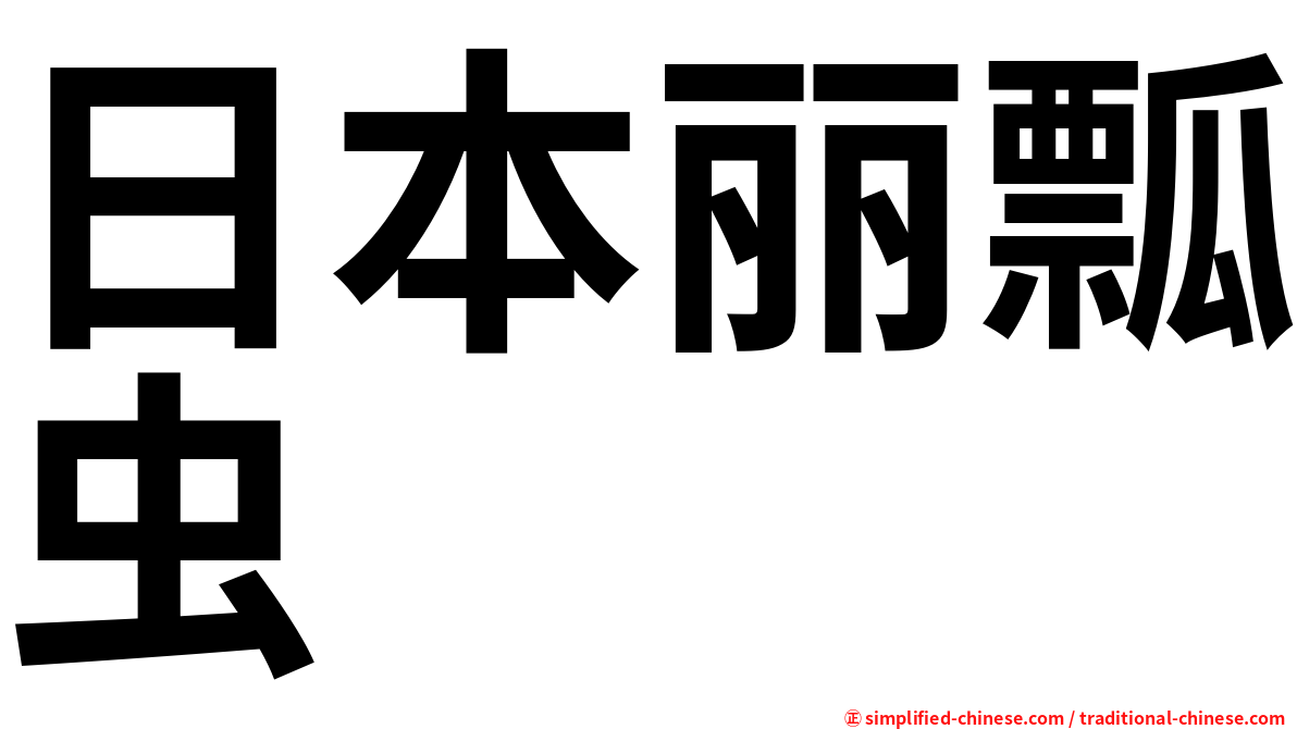 日本丽瓢虫