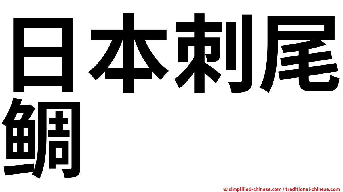 日本刺尾鲷