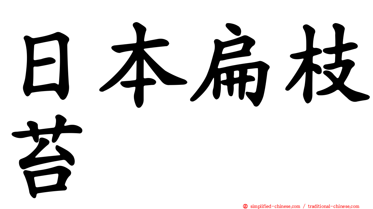 日本扁枝苔