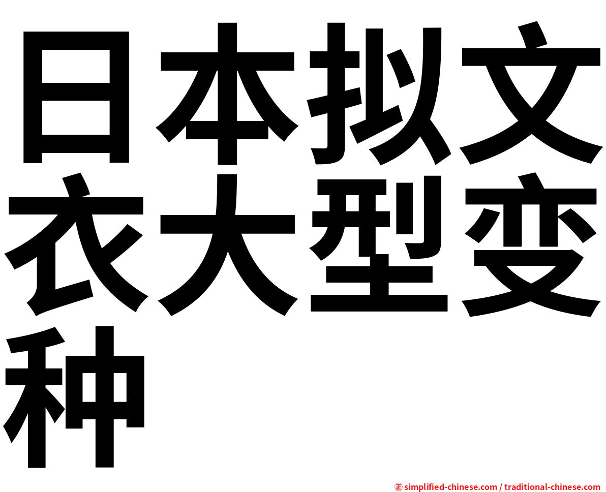 日本拟文衣大型变种