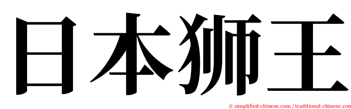 日本狮王 serif font