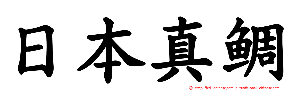日本真鲷