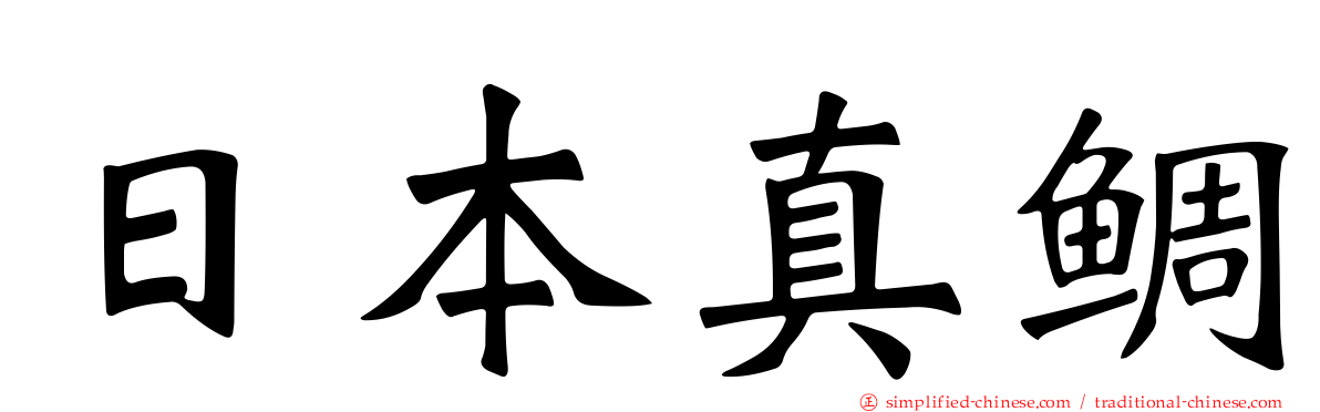 日本真鲷