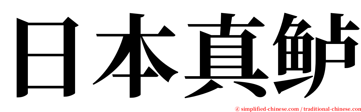 日本真鲈 serif font