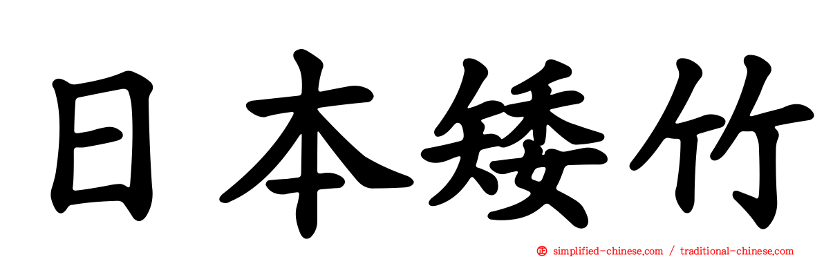 日本矮竹
