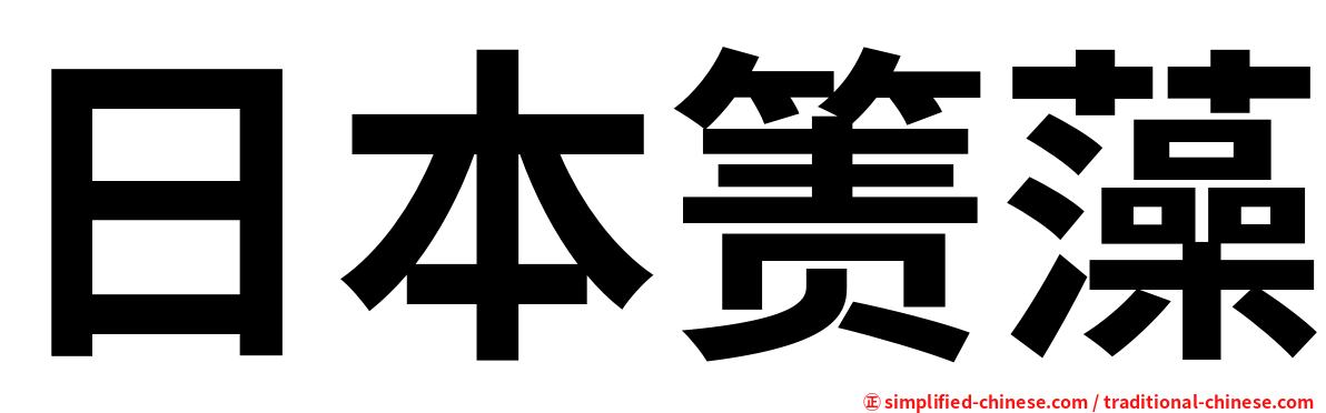 日本箦藻
