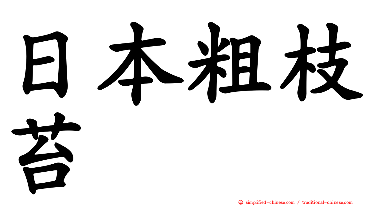 日本粗枝苔