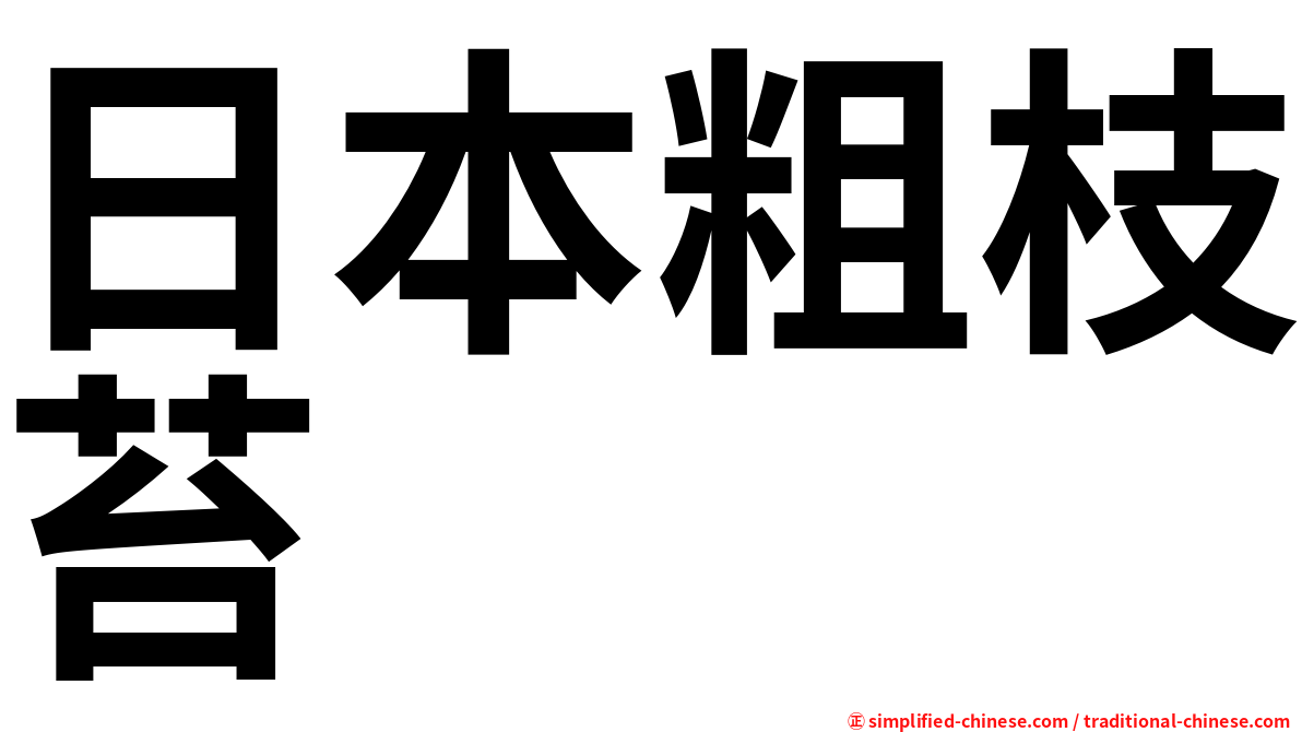日本粗枝苔