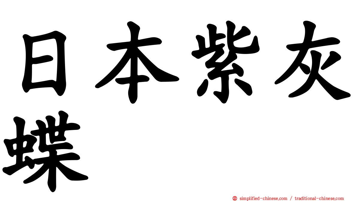 日本紫灰蝶