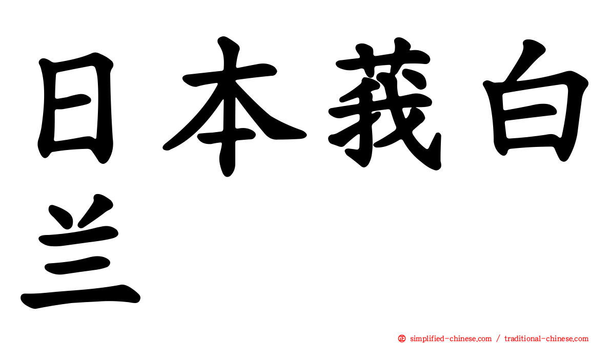 日本莪白兰