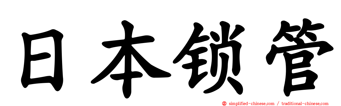 日本锁管