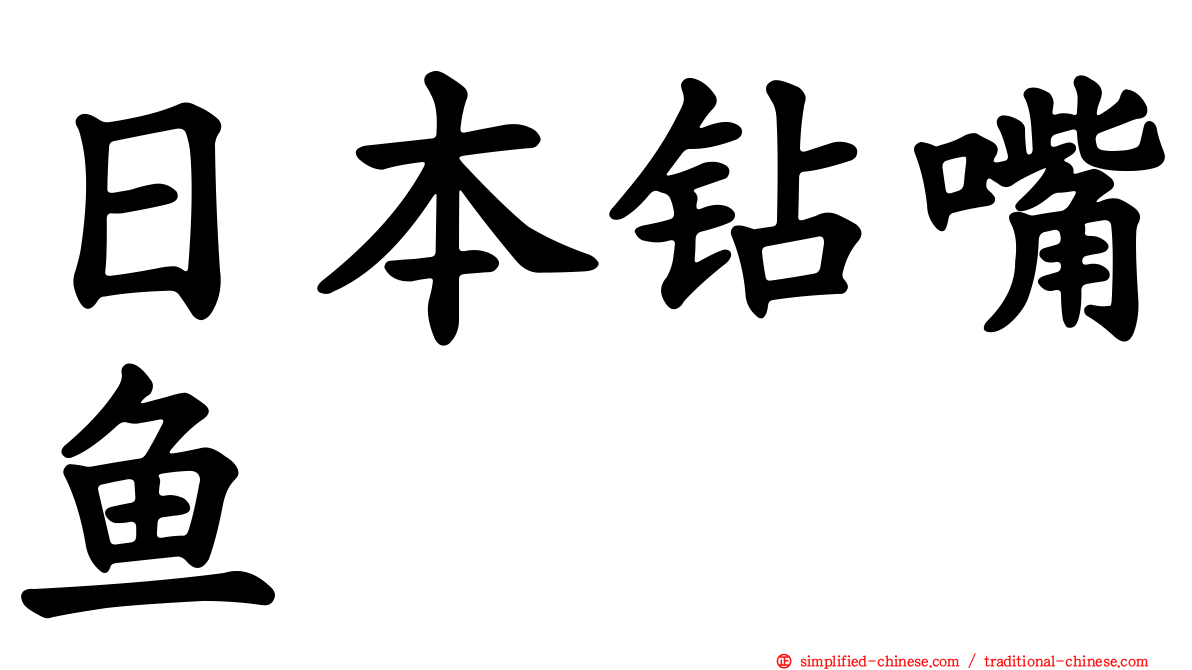 日本钻嘴鱼