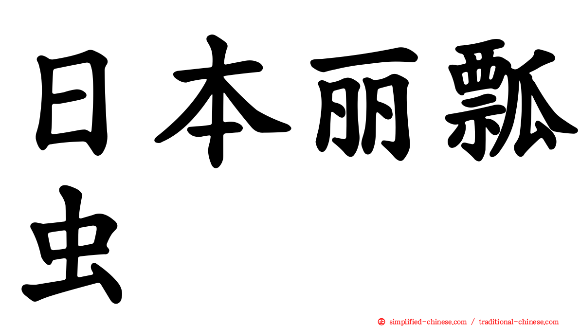 日本丽瓢虫