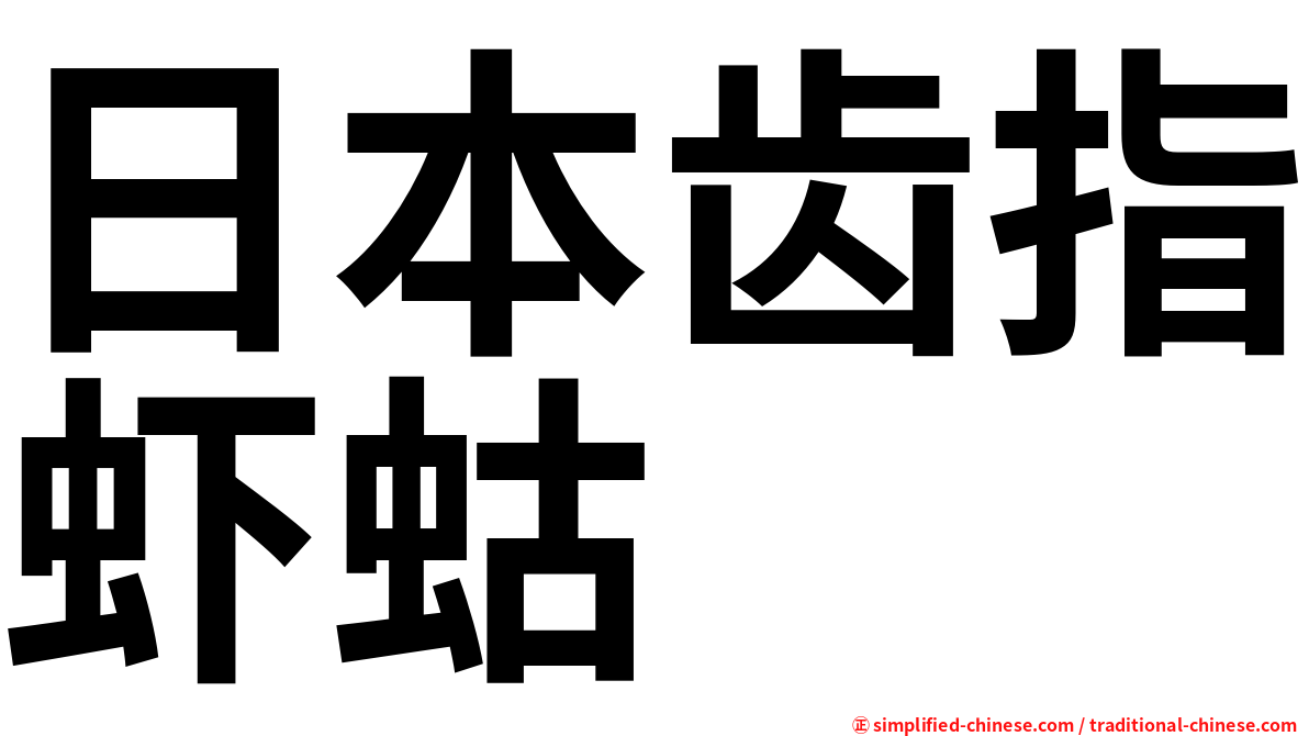 日本齿指虾蛄