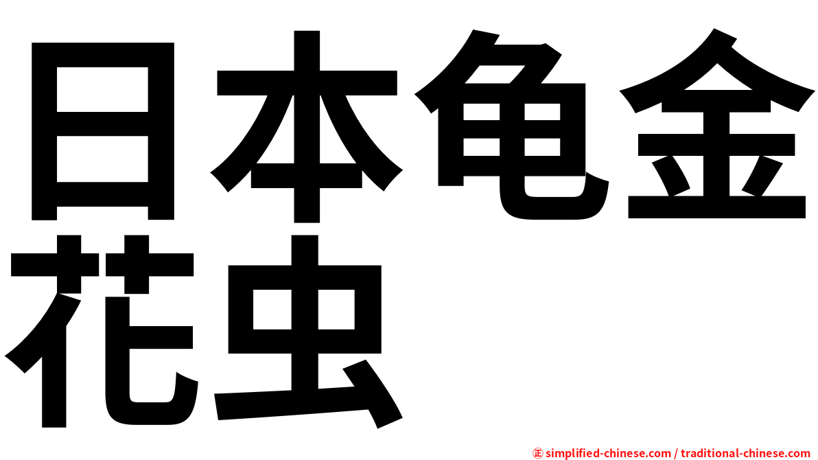 日本龟金花虫