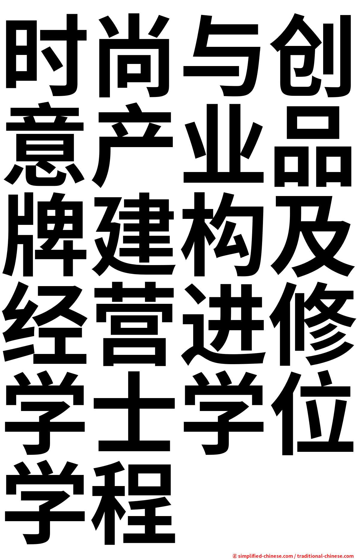时尚与创意产业品牌建构及经营进修学士学位学程