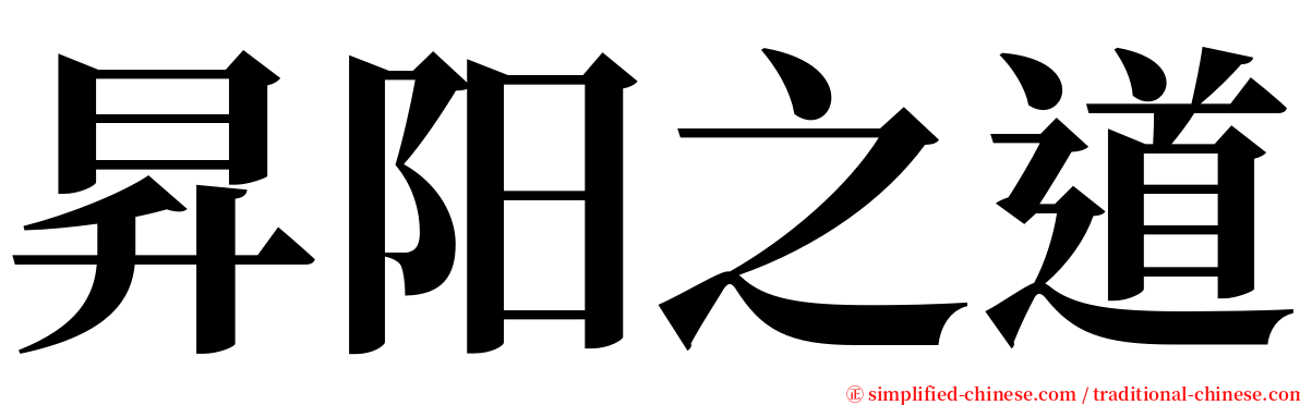 昇阳之道 serif font