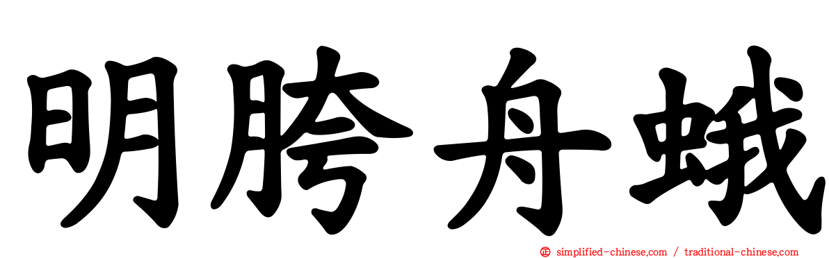 明胯舟蛾