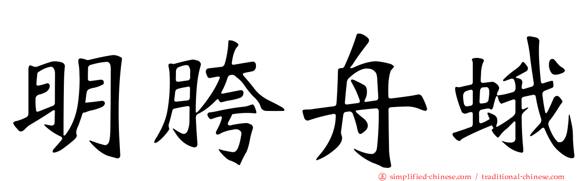 明胯舟蛾