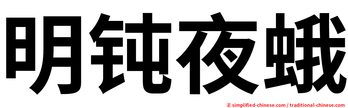 明钝夜蛾