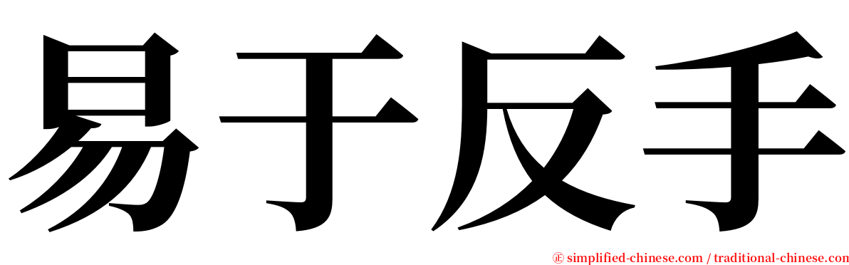 易于反手 serif font
