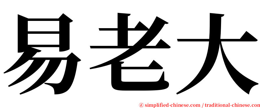 易老大 serif font