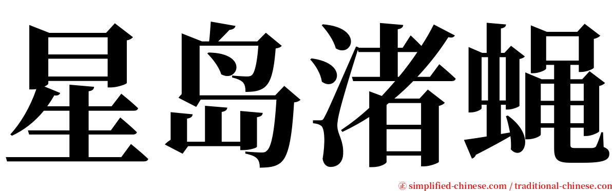 星岛渚蝇 serif font