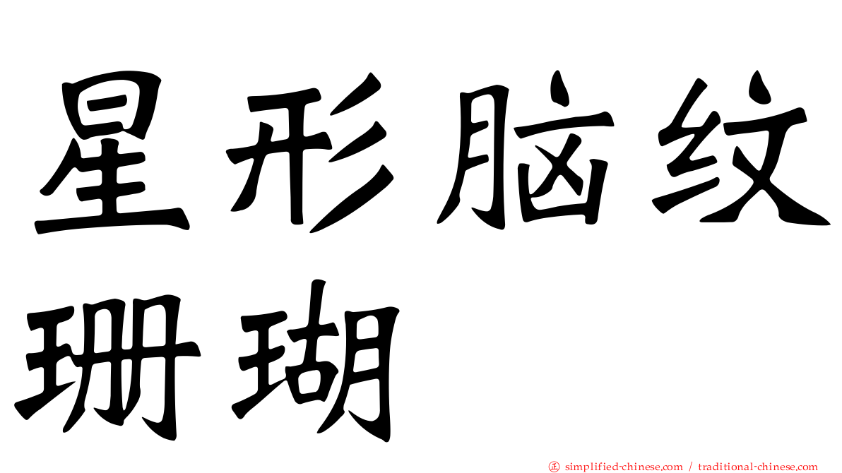 星形脑纹珊瑚