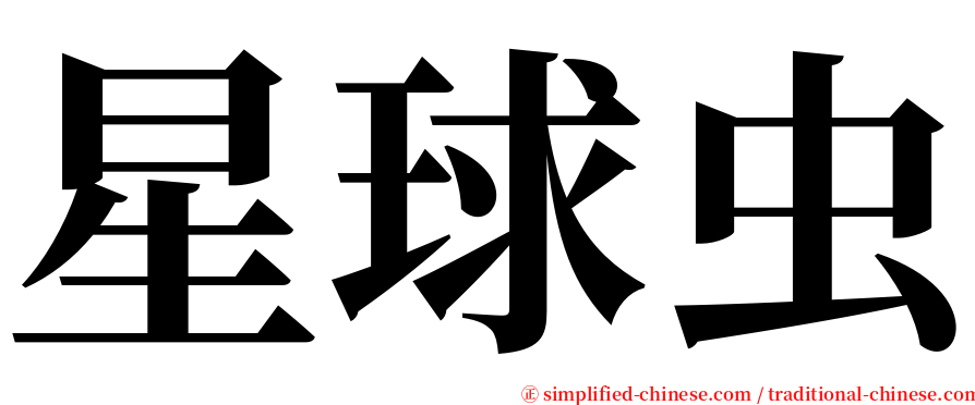 星球虫 serif font