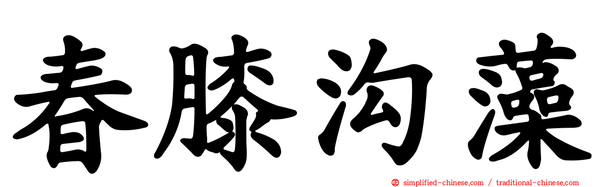 春膝沟藻