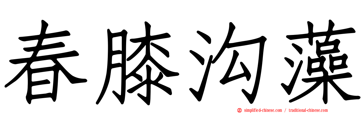 春膝沟藻