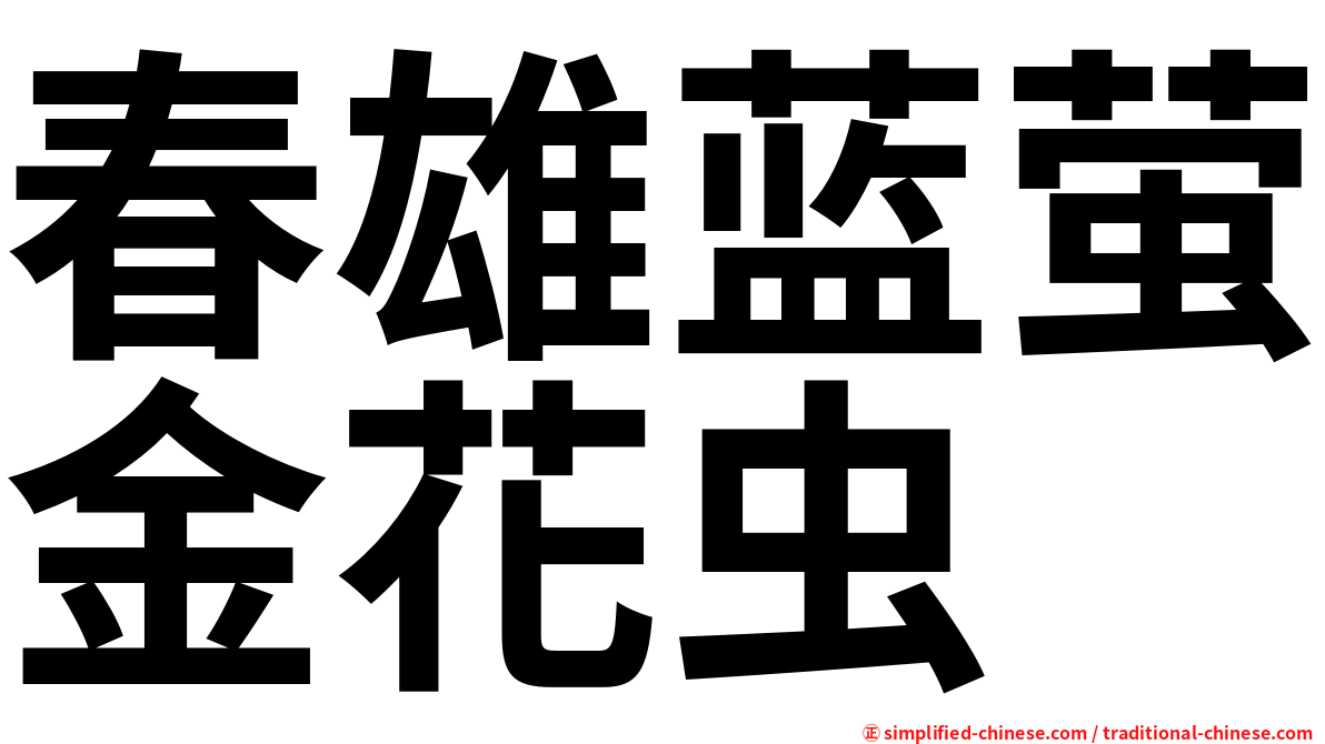 春雄蓝萤金花虫