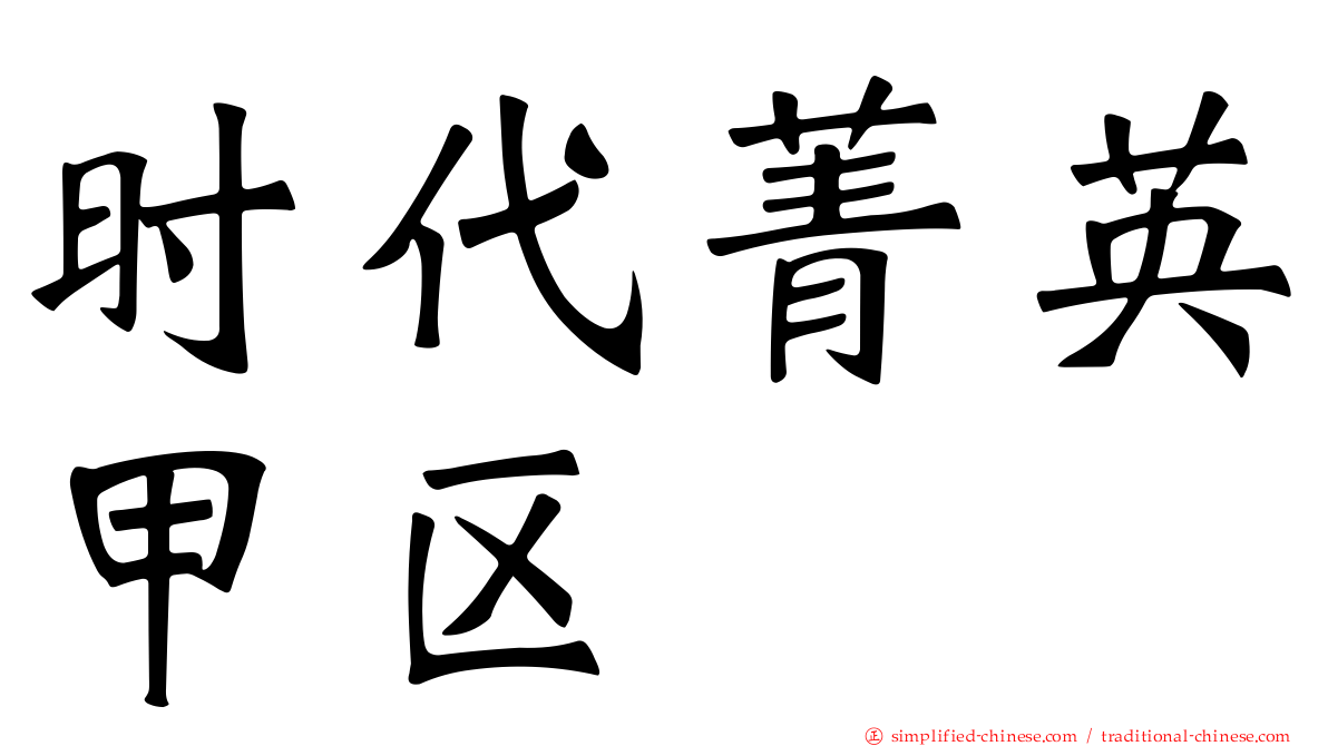 时代菁英甲区