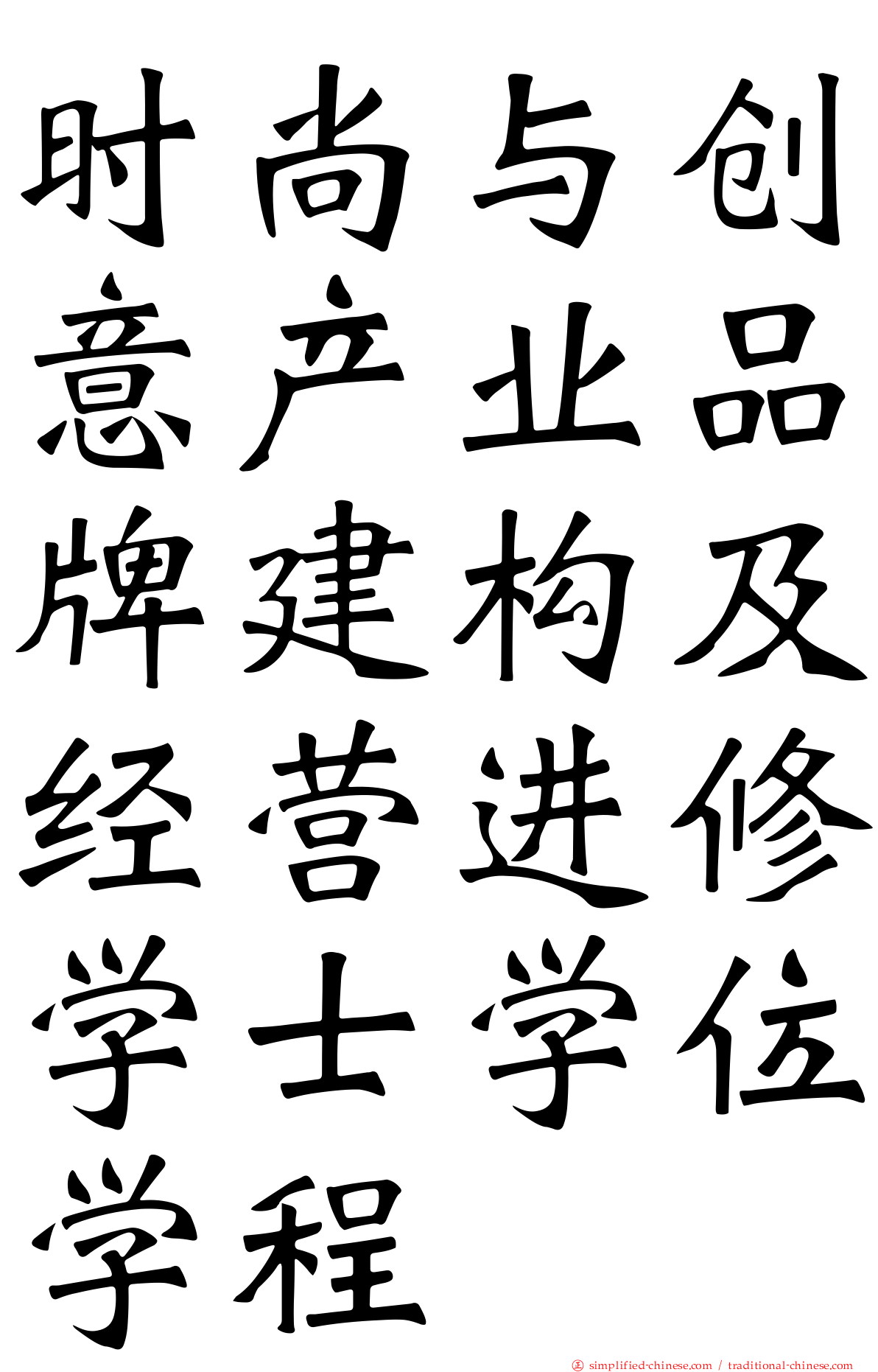 时尚与创意产业品牌建构及经营进修学士学位学程