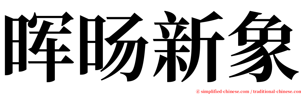 晖旸新象 serif font